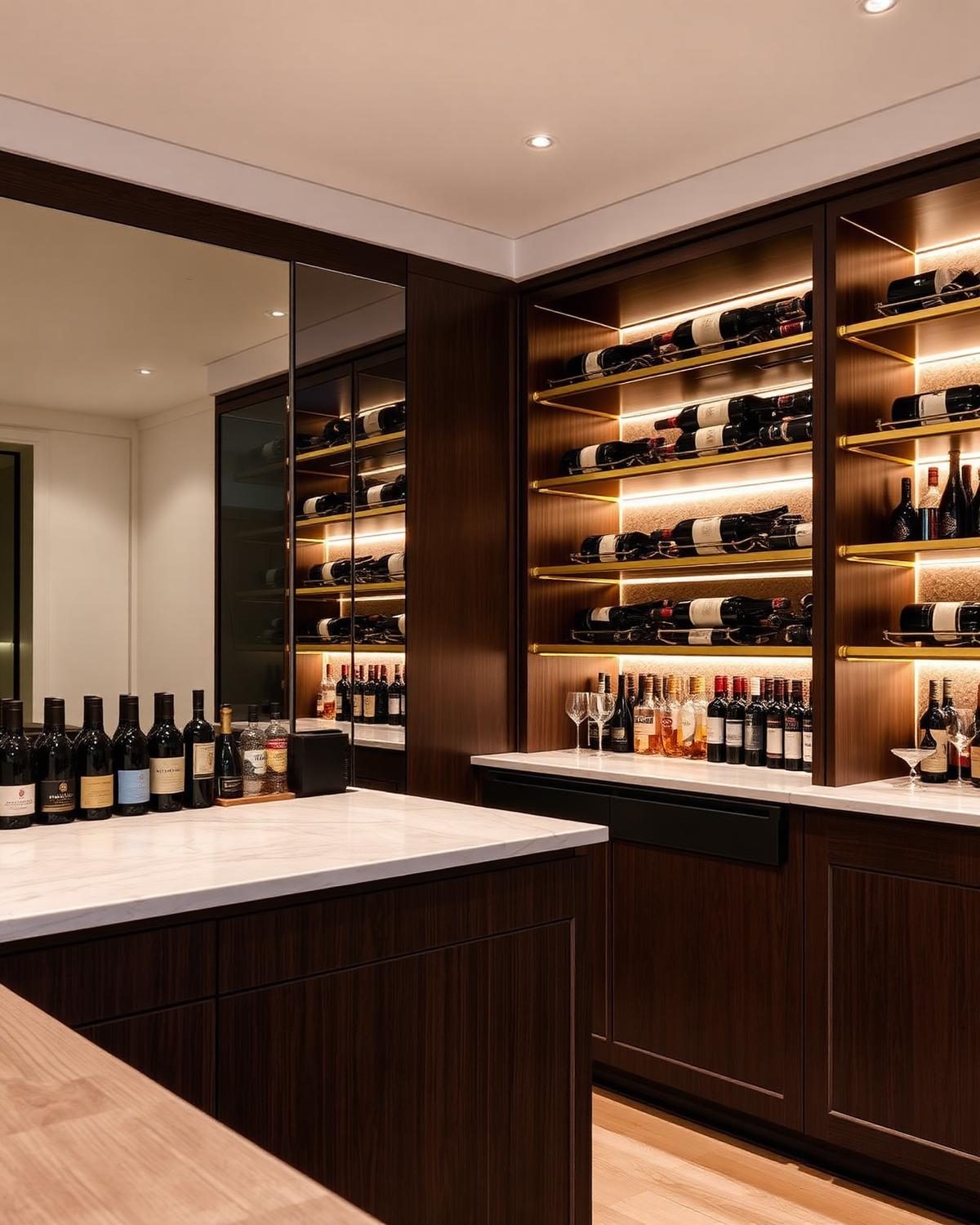 Bar & Wine Storage — custom millwork by Gabai's Decor